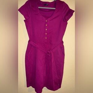 U.S. Polo Assn. Pink Button-Front Mini Dress